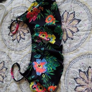 Large floral bikini top
